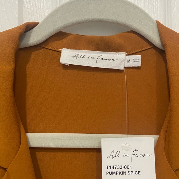 NWT Elegant Rust color blouse - Picture 4 of 7